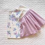 ★[名入れ可]90cmフレンチTシャツ　花柄