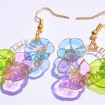 朝顔のリースピアス【イヤリング変更可能】