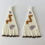 KUNE ビーズピアス　-white-