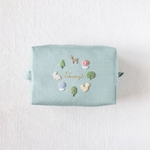 【ウール刺繍】森の動物のおむつポーチ