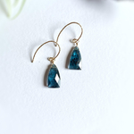 1点のみ！ Moss Kyanite の耳飾り 14kgf 希少 Mysterious stone トライアングルカット♪