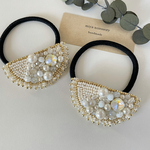 ２点再販KAKINOTANEビーズ刺繍ヘアゴム