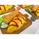 オムライス&エビフライプレート