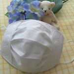 不織布マスク　インナーマスク　刺繍生地　リーフ♪♪♪　重ね付け　夏場の蒸れ対策　皮膚荒れ予防に　二重マスク