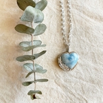《silver925》heart larimar❤︎necklace✴︎