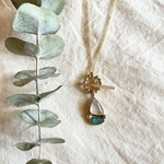 《14kgf×silver925》rainbow moon×opal❤︎2 stone necklace✴︎