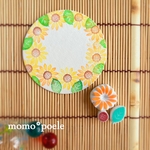 暑中見舞いにも。小さなひまわりのはんこセット(７月８月夏の消しゴムはんこ)