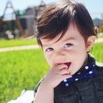 赤ちゃん 幼児用 蝶ネクタイ 水玉ドット 簡単マジックテープ Kids Bow tie Handmade by Love Factory New York Rie Miyamoto　