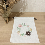 手刺繍巾着