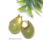 1点限定☆540円☆雫C字アクリル(グリーン)ピアス