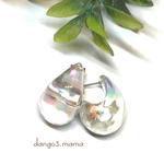 2点限定☆490円☆雫C字アクリル(クリア)ピアス