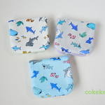 ✩new✩ サメさんと泳ごう   ふわふわ&やわらかな８重ガーゼ ハンカチ♪3枚セット 入園入学