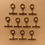 サークルのマンテル（金古美/10ペア）*バー20mm*アレルギー対応