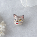【SALE】ねこのブローチ〜キジトラ猫〜