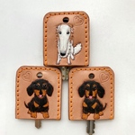 【オーダー品】ボルゾイ Borzoi ミニチュア・ダックスフンド（スムース）Miniature・dachshund（smooth）犬種別 キーカバー キーケース レザークラフト 本革 
