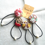 【SALE】くるみボタンヘアゴムセット【1セットのみ】