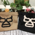 プロレス　覆面レスラー　サコッシュ　バッグ　ポシェット　ショルダーバッグ　レザー
