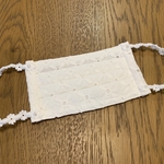SALE✴︎キッズサイズ・ノーズワイヤー入り•フラワー刺繍ガーゼ🌸プリーツマスクフラワーリボン🎀ゴム