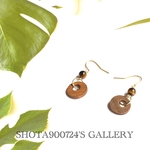 ［再販4］ウッドピアス🌴〜タイガーアイ〜