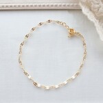 14kコーティング ペタルチェーンブレスレット ゴールド シンプル