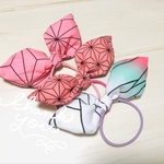 【麻の葉・鬼・胡蝶・蝶】ヘアゴム