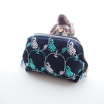 〔ハンドメイド〕ミナペルホネン  カバさんポーチ　BASIC mela ネイビー