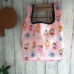 ねこカフェ【コンビニ弁当サイズ】レジ袋型エコバッグ