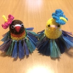 インコちゃん用♡フラダンス♡セット（ブルー系）
