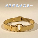 迷子札チョーカー（パステルイエロー）
