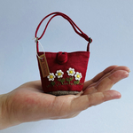 ミニチュアバッグ　マーガレット刺繍バッグ