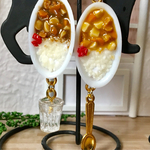 ミニチュア カレーライス ピアス or ストラップ
