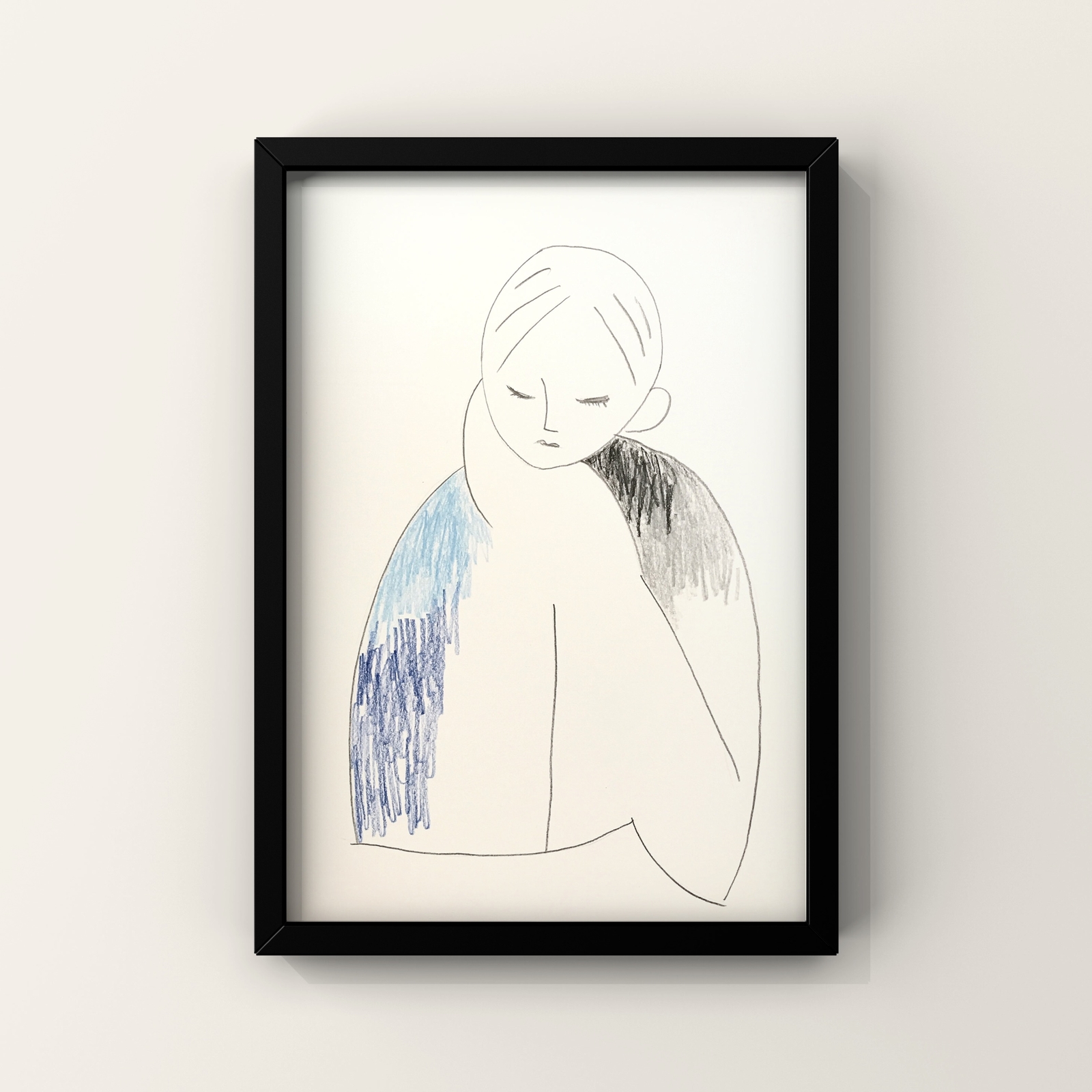 色鉛筆画 額付き(写真サイズ) - 43LABEL'S GALLERY | minne