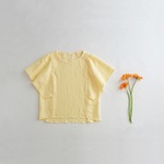 【2枚限定】リネンフラッタースリーブプルオーバー　Yellow