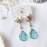 Aqua blue drop pierce