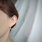 痛くない☆小さなしずくクリスタルのシンプルイヤリング/206/痛くないイヤリング