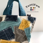 tuttifun＊BLUE系 四角柄バック