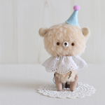 ＊kumahari＊ふわふわぺたんこクマさん モコモコベージュ