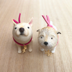 オーダー ジャックラッセル＆フレブル　A134・A135　Peanuts clay dog 