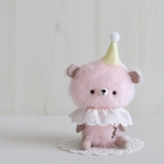 ＊kumahari＊ふわふわぺたんこクマさん ホワホワピンク