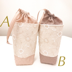 刺繍　ペットボトルカバー　ペットボトルホルダー　保冷　ハンドメイド　リバティ　ピンク