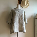 ウォッシャブル加工リネンFで作ったビッグTシャツ