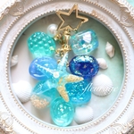 夏の訪れ𓇼𓆡𓆉 ⋆波打ち際のドロップレジン♡名入れ可能♡