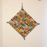 Ｍ★オール帆布★釣り紐（スモーキーブルー）★夏仕様綿麻★フェレット ハンモック