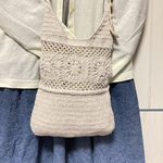 モチーフ編み　ショルダーバッグ