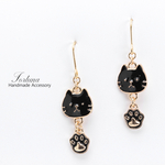 BLACK CAT(541) ピアス/イヤリング/ノンホールピアス/樹脂ピアス