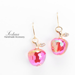 揺れるりんご(544) ピアス/イヤリング/ノンホールピアス/樹脂ピアス