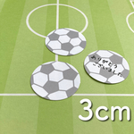 ⚽️サッカー 手書きメッセージシール 直径3ｃｍ 48枚  
