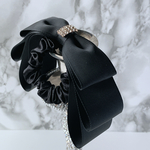 ラスト1【再販多数】新作♡ ビジュー　たらりん　リボン　シュシュ ヘアゴム　ヘアアクセサリー　リボンゴム　夏