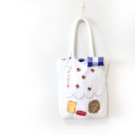 H様ご注文品　ホワイト刺繍バッグkobana