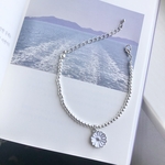 韓国ビーズアクセサリー　シルバーブレスレット